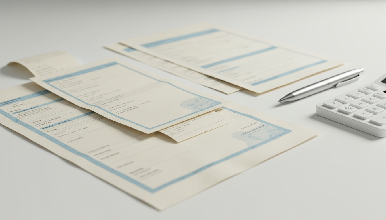 医療費の領収書とレシートのイメージ