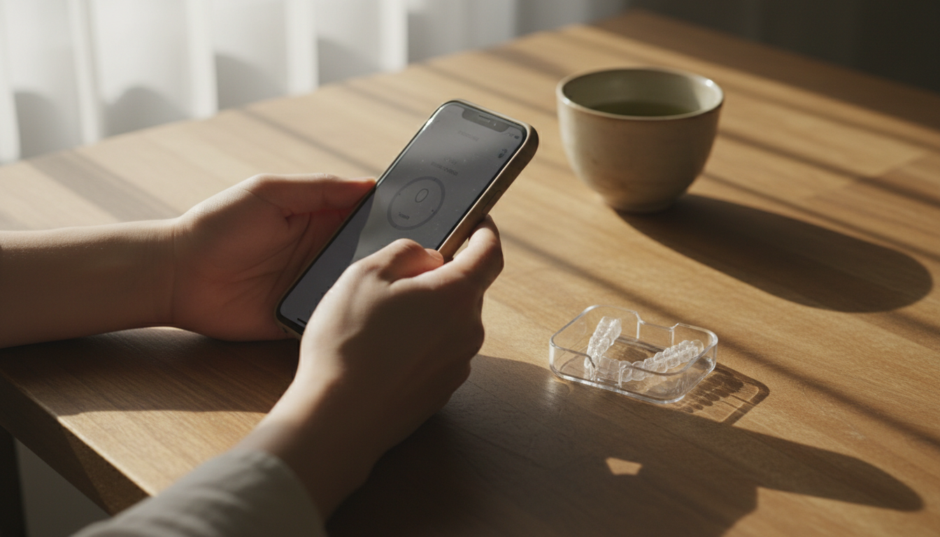 マウスピース矯正の装着時間管理イメージ